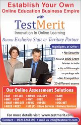 Partners invited for selling Online test series different comp. exams.