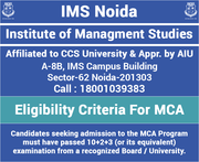 Eligibility Criteria For MCA