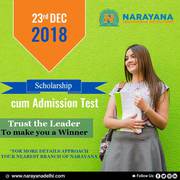 Come take the Scholarship cum Admission test on 23rd Dec Mayur Vihar