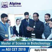 M Sc (Biotechnology) Fee Alpine Group