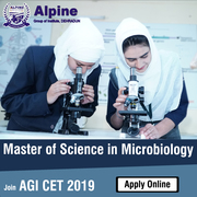 M Sc (Microbiology) fee Alpine Group