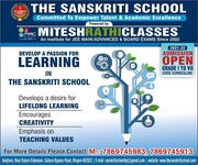 The Sanskriti School,  Admission Open,  Best school in Bhopal, 