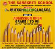 Admissions open in The Sanskriti School for grade I to VII