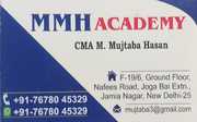 MMH Academy providing classes for CA ,  CS & CMA in Jamia Nagar area 
